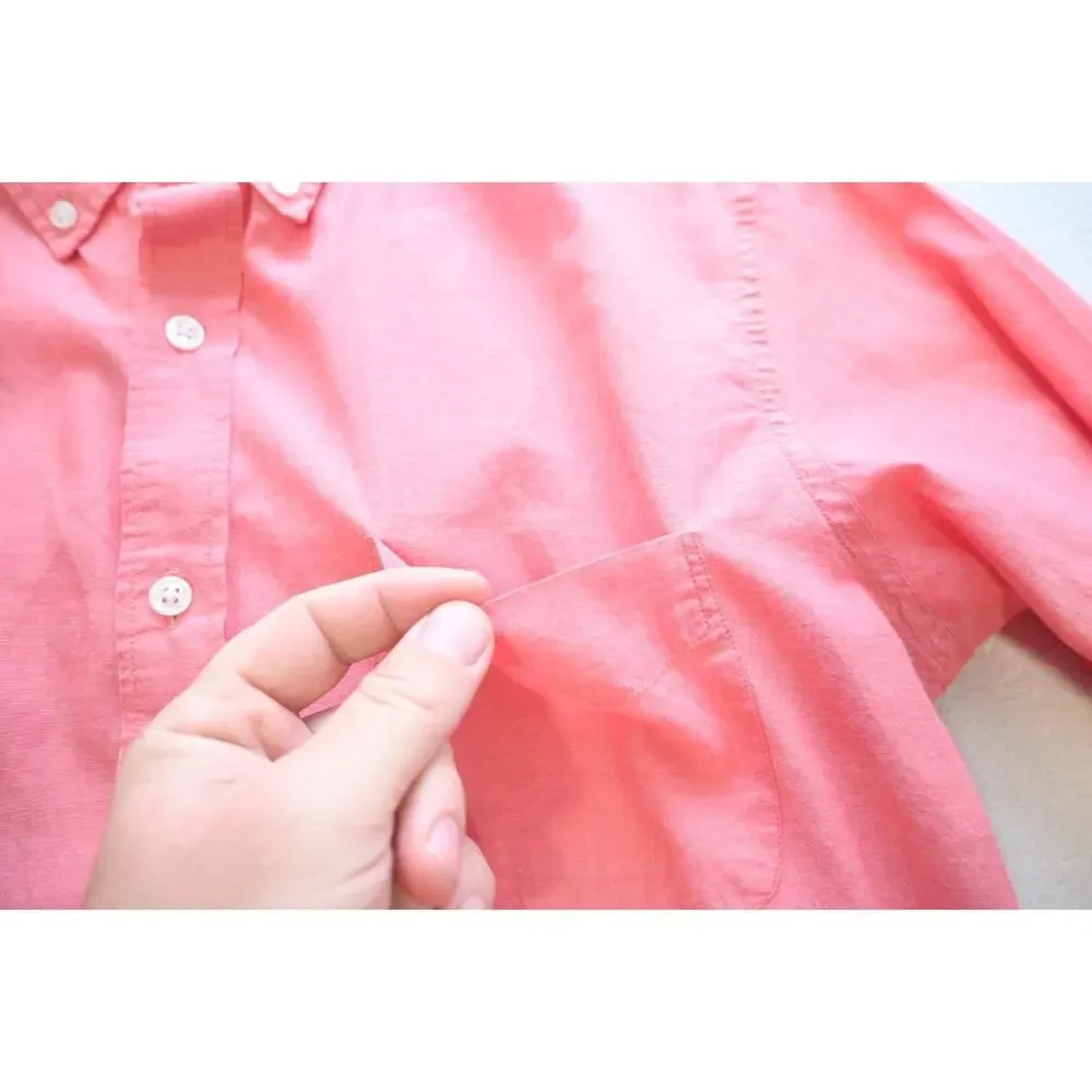 J‎ Crew Light Weight Chambray Dress Shirt Pink Slim Fit Button Up Mens Medium